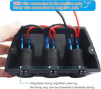 12-24 V 3 Hole Tent Type Power Distribution Sockets Cigarette Lighter Splitter Power Adaptor Combination Automotive Accessory Outlet for Car and Marine ﻿
