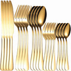 Flatware Sets Silver Cutlery Set Stainless Steel Tableware Sets Forks Spoons Knifes 20 Pcs Full Tableware Dinnerware Set Dropshipping Stainless Steel,
