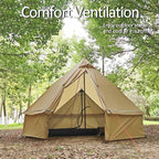 Backpacking Yurts Tent-Lightweight 4 Season Tents with Stove Jack, 1-3 Person Waterproof Hot Tent for Camping, Hiking, Outdoor Hunting, 6.6LB/10.5FT