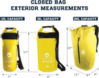 Enthusiast Gear Insulated Dry Bag Floating Cooler – 10L / 15L / 25L Roll Top, Leak Proof, Waterproof, Collapsible, with Padded Shoulder Strap - Perfect for Kayaking Fishing Beach