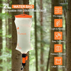 Ryaco Water Bag 2L Compatible with Sawyer Squeeze Water Filter, Outdoor Water Container, Water Filter Bag with Durable TPU Material Collapsible Hydration Canteens for Camping Hiking Cycling Fishing