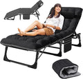 Slsy Sleeping Cots for Adults, 5-Position Folding Chaise Lounge Chairs Outdoor, Portable Folding Bed Cot Lounge Chair for Beach Lawn Camping Pool Sun Tanning