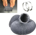Adjustable Dryer Vent Tube with Clamps, Nylon Fabric Flexible Duct Pipe with Steel Wire Kitchen/Grow Tents/Utility Blower Exhaust Hose Kit(400mm(15 3/4"),5m (16.4ft))
