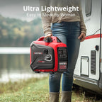 2500W Portable Generator with CO Sensor, Super Quiet Inverter Generator, RV Ready, Long Run Time for Camping, Tailgating