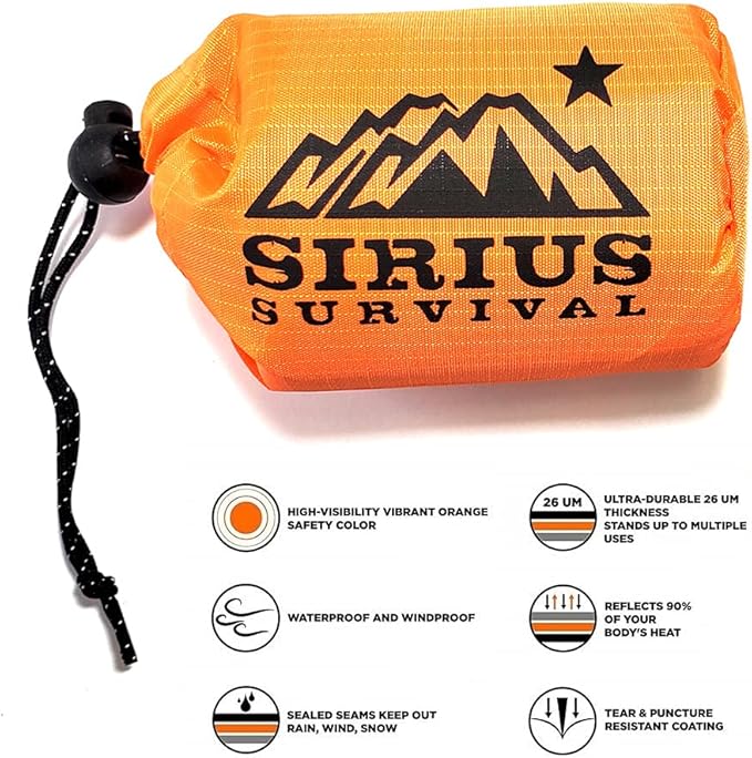 Sirius 3-72 Hour Survival Kit & Emergency Preparedness - Food, Water & Shelter for 72 Hours - 5 Year Shelf Life - Food & Water Rations