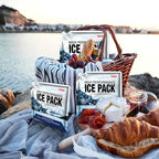 Reusable Ice Packs for Coolers Long Lasting Gel Freezer Packs for Cooler Bag Lunch Box,Keeps Food Cold Fresh (3 Pack, S(6.5"x7.5"))