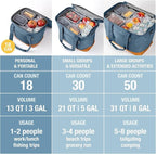 CleverMade Collapsible Insulated Cooler Bag – Leakproof Soft Cooler for Beach, Travel, Car – Bottle Opener