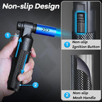 Luxgaze Butane Torch Kitchen Torch Lighter Refillable Big Jet Flame Mini Blow Torch Portable Crème Brulee Torch for Camping Grill Culinary Soldering Cooking Welding BBQ(Gas not Included) Blue