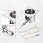 Stainless Steel Fire Burn Pot and Hot Rod Ignitor Kit for Traeger and Pit Boss,Camp Chef Pellet Grills, Heavy Duty Fire Pot Burner Pot Pellet Grill Replacement Parts with Ash Remover, Screws and Fuse