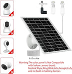 5V 6W USB Solar Panel Portable 5 Volt 6 Watt High Efficiency Monocrystalline Solar Panel Charger Type-C Micro USB C DC Port for Camera Fan Camping Lantern Etc (2 Pack White)