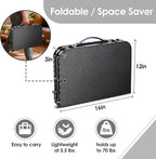 Folding TV Trays Foldable Dinner Tray Table Adjustable Height Food Snack Eating Couch Side Table Study Aluminum Portable Sofa Tray End Table for Outdoor Indoor Camp Pinic Bed Couch Living Room(Black)