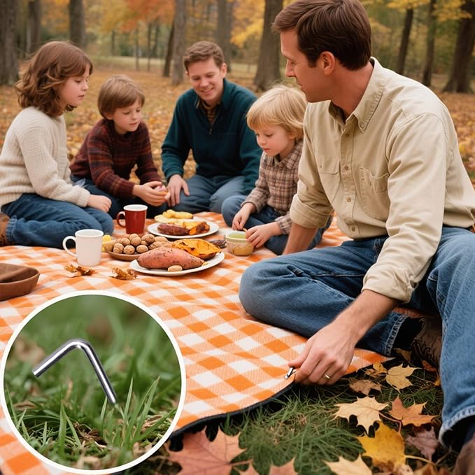 28 Pack Tent Stakes 6.5" Heavy Duty Metal Pegs for Outdoor Christmas Decorations Yard Ground Garden Camping Canopy Gardening Accessories