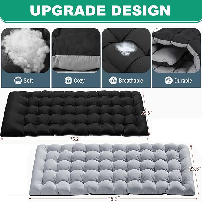 LILYPELLE Portable Folding Cot Bed, Adjustable 5-Position Adults Reclining Chaise with Pillow, Outdoor Portable Lounge Chair Sleeping Cot for Camping, Pool, Beach, Patio