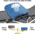 Folding Camping Cot Pad - Portable & Comfortable Outdoor Sleeping Mat with Elastic Strap, Lightweight Waterproof Bottom Mattress Pad