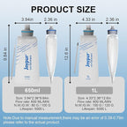Water Filter Survival - 1000ml Collapsible Water Bottle with Filter Squeeze Filter Bottle Befree or Peak Series for Hiking Backpacking Camping,With NSF/FDA Certification BPA-Free(White)