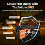 48V 100Ah Lithium Golf Cart Lifepo4 Battery, Built-in Smart 200A BMS Support up to 5kW Motor 6000+ Deep Cycle Low-Temp Protection Battery for Golf Carts, RV, Off-Grid, Trailers Marine