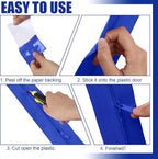 Tigeen 2 Roll Heavy Duty Zipper Door for Dust Barriers 7 ft x 3 Inch Self Adhesive Construction Zipper Door for Greenhouse Tent Accessories (Blue)