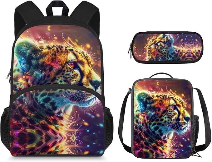 Ystardream Corgi Backpack for Boys 10-12 Kids Backpack with Lunch Box Pencil Box Portable Student Backpack for Teenagers Primary School Backpack for School Travel Dance Sports Camping Jogging