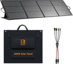 200 Watt Solar Panel IP68 Waterproof ETFE Coating Portable 24V MC4 Output Foldable Solar Panels for Power Stations Solar Generator Camping Off-Grid RV Emergency Backup Hurricane