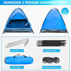 2 Person Camping Dome Tent,Waterproof Lightweight Portable Tents for Outdoor Camping Hiking Travel