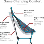 Get Out Gear TrekChair V2 Highback Backpacking Chair | 2-in-1 Trekking Pole and Camp Chair System | Extra Large and Wide with Headrest | Ultralight | Compact, Packable, and Lightweight Hiking Chair
