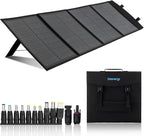 100W 12V Foldable Solar Panel – Monocrystalline Portable Charger for Camping, Laptop & Smartphone with 5V USB & 18V DC Output