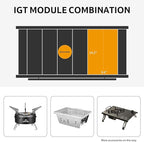 Naturehike Upgraded IGT Camping Table, Height Adjustable IGT Cook System, Folding Portable Camp Table for Outdoor Picnic Car RV Trip Patio Backyard BBQ