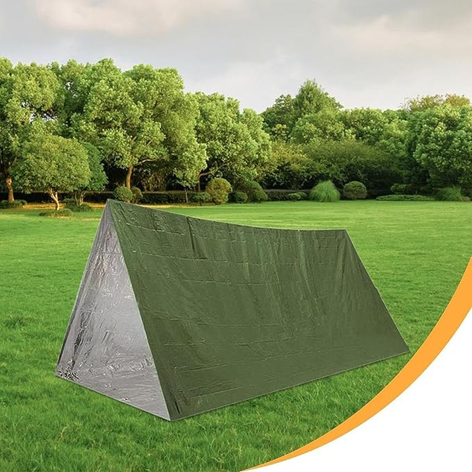 Outdoor Emergency Tent Compact Shelter Weather Protection Survival Shelter Tent for Trekking Climbing Beach Camping
