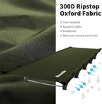 Naturehike GreenWild Camping Cot, Ultralight Folding Backpacking Cot, 60-Second Easy Set-Up, Supports 330lbs, Portable Camping Bed for Adults for Camping Hiking Travel Home