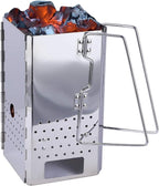 REDCAMP Quick Ignition Foldable Charcoal Chimney Starter, BBQ Charcoal Grill Starter and Wood Stove for Outdoor Lawn, Patio & Camping