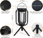 (New) 2 Pack Solar Lanterns Lights, Solar Lights Outdoor with Flickering Flame, 4 Modes Waterproof Hanging Lantern Decorative, Solar Powered Lanterns for Yard Patio Proch Tree Garden Decor
