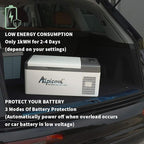Alpicool C15 Portable Car Freezer,12 Volt Refrigerator, 16 Quart (15 Liter) Fast Cooling 12V Car Fridge -4℉~68℉, Car Cooler, 12/24V DC and 100-240V AC for Outdoor, Camping, RV, Truck, Boat