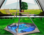GeRRiT Tent Outdoor Waterproof Double Layer Camping Tower Tent Family Camping Tent Yurt Teepee Tent for Outdoor Hiking 3-4 Person