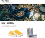 Claymore HEADY+ Black Rechargeable Wearable Light – 600 Lumens HeadlampMode 6 Light Mode 90° Adjustable Beam IP54 Water-Resistant USB-C Rechargeable Up to 70 Hrs Runtime for Camping, Running, Outdoor