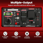 maXpeedingrods 6000 Watt Portable Inverter Generator with Bluetooth® App Remote Control, with Electric Start, Dual Voltage Output with Wheels and Telescopic Handle for Garden, RV Trips, Home Backup