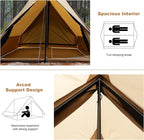 Hot Tent with Stove Jack, 4-Season Waterproof Chalet Tent, Easy Setup Weather-Resistant Shelter for Winter Camping & Outdoor Adventures