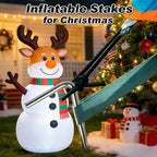 FEED GARDEN 7 Inch Tent Stakes 18 Pack Yard Inflatable Stakes for Outdoor Decorations Metal Pegs Heavy Duty Garden Hooks Camping Tent Spikes for Canopies, Tarp and Outdoor Christmas Decorations