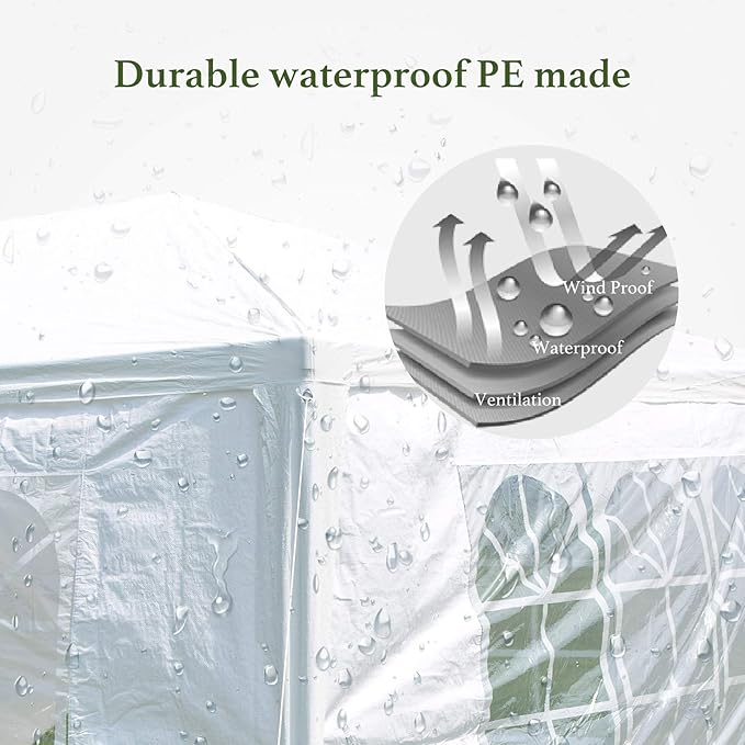 10’x30’Outdoor Canopy Party Event Wedding Tent with 8 Removable Sidewall 3 Rooms,Upgraded Stainless Steel Tube Waterproof Sun Shelter Canopy for Shows,Camping Etc (10’x30’-8)
