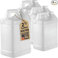 kitchentoolz 4‑Pack 2.5 Gallon Water Jugs – HDPE Water Containers with Handles & Screw Caps – Heavy-Duty Storage Carboys – Made in USA