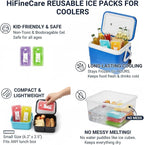 Reusable Ice Packs for Coolers - 5 Pack Freezable Gel Packs for Lunch Box, Camping, Picnic, Medical Cold Therapy - Leakproof & Long-Lasting Cold Storage