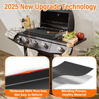 YACONA 23＂×16＂ Nonstick Universal Griddle for Gas Grill, Muti-Purpose Cooking Cast Iron Griddle with Grease Groove, Pre-Seasoned Flat Top Plate Insert for Camping, Tailgating, Parties