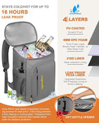Capolo Cooler Backpack Insulated Waterproof for Women Men,36/45 Cans Lunch Backpack Coolers Leak Proof Soft Cooler Bag Ice Chest for Camping Beach