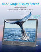 NORTHING 18.5" Portable TV 1080P Full HD, 6500mAh Rechargeable Small TV with Antenna, Stand, HDMI/USB/AV Input, Flat Screen TV for Camping Kitchen RV Car Bedroom