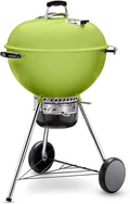 Weber Master-Touch Charcoal Grill, 22-Inch, Spring Green – Premium Outdoor BBQ Grill with Tuck-Away Lid Holder & One‑Touch™ Cleaning System, Porcelain‑Enameled Kettle