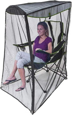 Mosq uito Net Cover for Canopy Chair, Waterproof Roof Fly Net, Outdoor Rectangle with Zipper Opening and Roof Sun Shade Tent for Backpacking Hiking Garden Outside Backyard Fishing