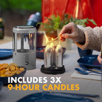 UCO Candlelier Candle Lantern, Candle Lanterns for Real Candles, Perfect Outdoor Gear for Camping or for Power Outages, Includes 3 Long Burning Candles