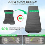 Self Inflating Sleeping Pad with Electric Pump, 3.15" Ultra-Thick Memory Foam Camping Sleeping Mat with Pillow, 9.5 R-Value Insulated Camping Pad Mattress for Travel Car Tent (Grey-4Inches)