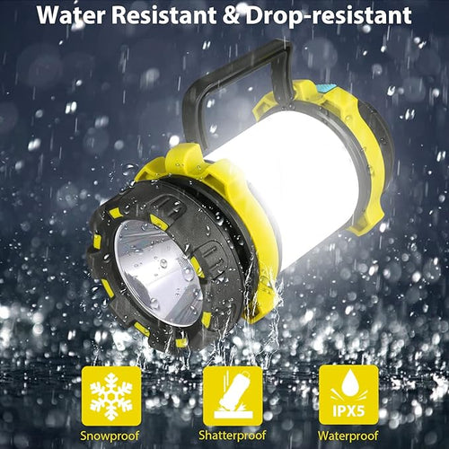 2 Pack Camping Lantern, Outdoor LED Camping Light, Rechargeable Flashlights with 1000LM, 6 Modes, IPX5 Waterproof Portable Emergency Camp Light for Hurricane Survival - Yellow