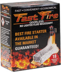 Fast Fire Odorless Fire Starter Cubes – Individually Wrapped Cubes for Grills, Fire Pits, Charcoal Chimneys, Camping & Indoor Fireplaces (18 Count)