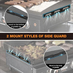 Wind Guards for Blackstone 22 Inch Griddle, Grill Accessories for Griddle Grill and Camping, MeWeBlue 5018 Magnetic Stainless Steel Wind Screens Protect Flame Hold Heat, Compatible with Hood, Black